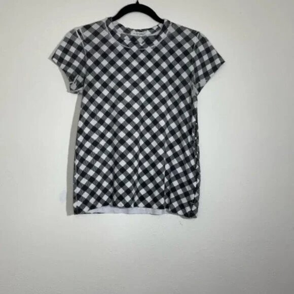 rag & bone Tops - Rag and Bone Black White Plaid Tee Size Small